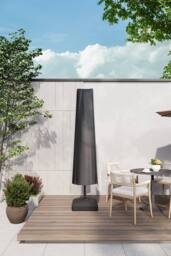 Living and Home Outdoor Waterproof Garden Parasol Cover for Centre-Pole Umbrella in Black - thumbnail 3