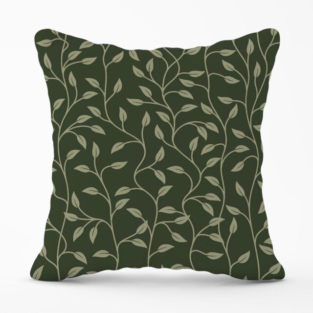 Warren Reed - Designer Green Shrub With Leaves Outdoor Cushion - Size: 45 cm x 45 cm - image 1