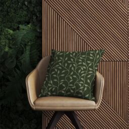Warren Reed - Designer Green Shrub With Leaves Outdoor Cushion - Size: 45 cm x 45 cm - thumbnail 2