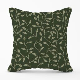 Warren Reed - Designer Green Shrub With Leaves Outdoor Cushion - Size: 45 cm x 45 cm - thumbnail 1