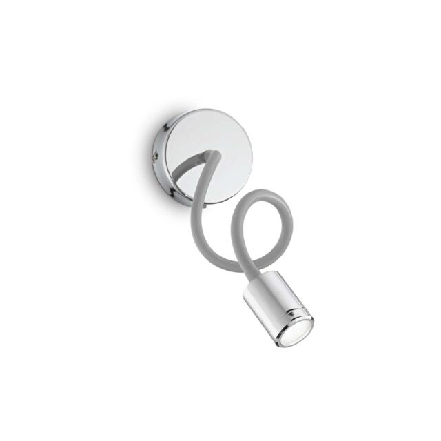 Netlighting Focus LED 1 Light Wall Reading Light Chrome in Grey