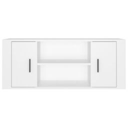 Berkfield Home TV Cabinet White 100x35x40 cm Engineered Wood - Size: 100 x 35 x 40 cm - thumbnail 5