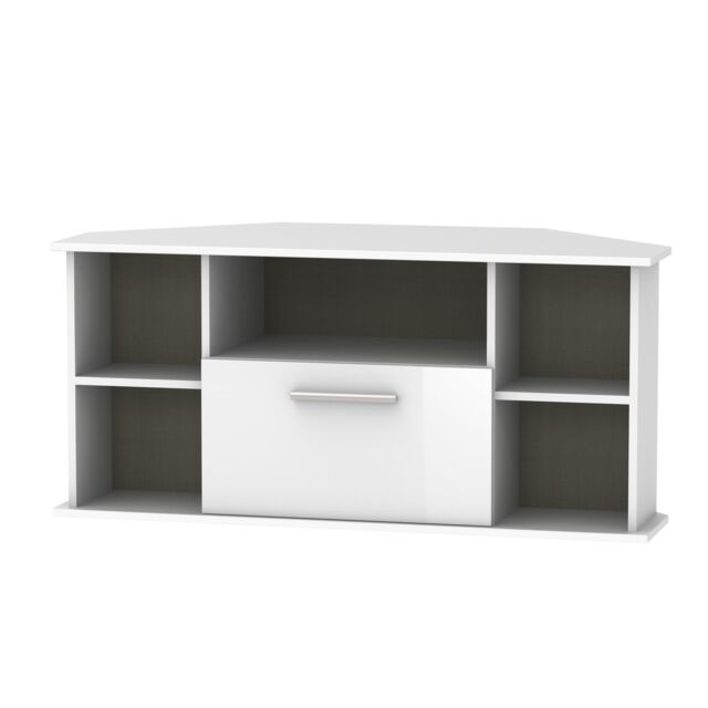 Ready Assembled 2 U Trent Corner TV Unit (Ready Assembled) in White - image 1