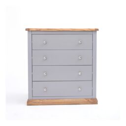 Cabinet Bits Biccari 4 Drawer Chest of Drawers Chrome Knob in Grey - thumbnail 2