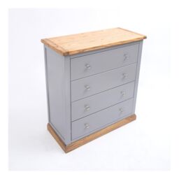 Cabinet Bits Biccari 4 Drawer Chest of Drawers Chrome Knob in Grey - thumbnail 3