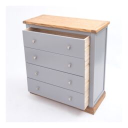 Cabinet Bits Biccari 4 Drawer Chest of Drawers Chrome Knob in Grey - thumbnail 4