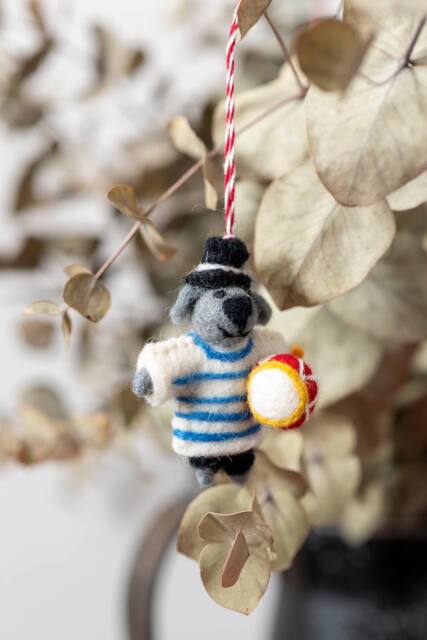 Lily & Me Musical Gent Felt Friends Christmas Tree Decoration - image 1