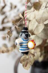Lily & Me Musical Gent Felt Friends Christmas Tree Decoration - thumbnail 1