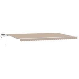 Berkfield Home Manual Retractable Awning with LED Beige 600x350 cm - thumbnail 2