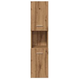 Berkfield Home Bathroom Hanging Cabinet Artisian Oak 30x30x130 cm Engineered Wood in Brown - Size: 30 x 30 x 130 cm - thumbnail 4
