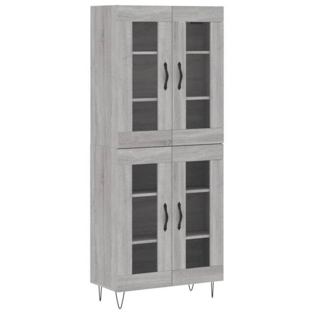Berkfield Home Highboard Grey Sonoma 69.5x34x180 cm Engineered Wood - image 1
