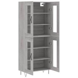 Berkfield Home Highboard Grey Sonoma 69.5x34x180 cm Engineered Wood - thumbnail 4