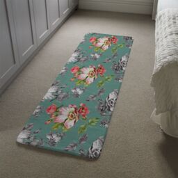 Benjamin Tate Design Bright Flower On Green Runner Rug in Natural - Size: 67 cm x 230 cm - thumbnail 4