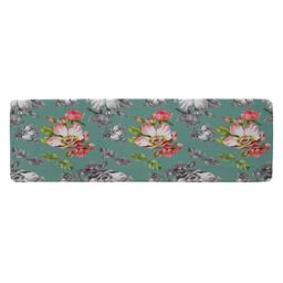 Benjamin Tate Design Bright Flower On Green Runner Rug in Natural - Size: 67 cm x 230 cm - thumbnail 1