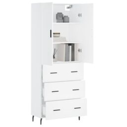 Berkfield Home Highboard White 69.5x34x180 cm Engineered Wood - thumbnail 3