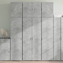 Berkfield Home Highboard Concrete Grey 80x42.5x249 cm Engineered Wood - thumbnail 1