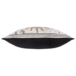 Furn Celestial Stories Embroidered Velvet Cushion in Cream - Size: 30 cm x 50 cm - thumbnail 3