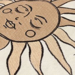 Furn Celestial Stories Embroidered Velvet Cushion in Cream - Size: 30 cm x 50 cm - thumbnail 4