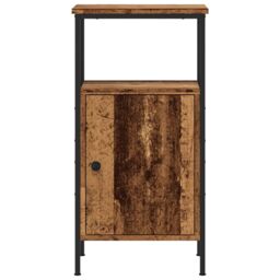 Berkfield Home Bedside Cabinet Old Wood 41x31x80 cm Engineered Wood in Brown - Size: 41 x 31 x 80 cm - thumbnail 5