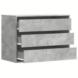 Berkfield Home Corner Chest of Drawers Concrete Grey 80x41x58 cm Engineered Wood - Size: 80 x 41 x 58 cm - thumbnail 5