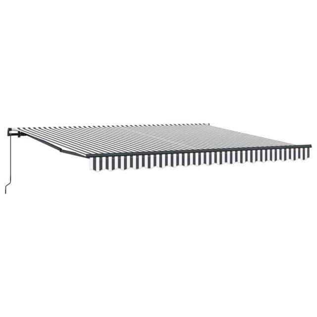Berkfield Home Manual Retractable Awning Anthracite & White 400x300 cm in Black - image 1