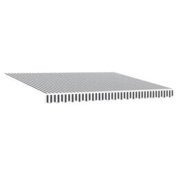 Berkfield Home Manual Retractable Awning Anthracite & White 400x300 cm in Black - thumbnail 4