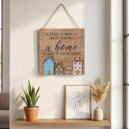 Garden Greatness Hanging Wooden Love Home Sign - Size: 1 Pack - thumbnail 2
