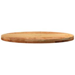 Berkfield Home Table Top Light Brown 80x40x4 cm Solid Wood Oak Oval - Size: 80 x 40 x 4 cm - thumbnail 5