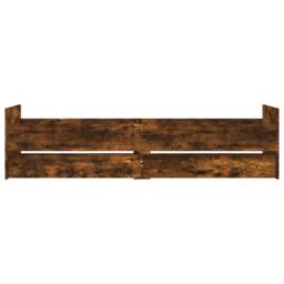 Berkfield Home Modern Bed Frame with Drawers Smoked Oak 90x190 cm Single in Brown - thumbnail 6