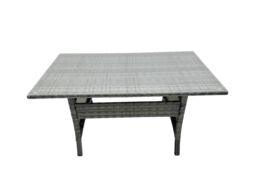 Fimous Outdoor Dining Table Sofa Set with Side Table Dark Grey Mixed - thumbnail 3