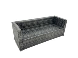 Fimous Outdoor Dining Table Sofa Set with Side Table Dark Grey Mixed - thumbnail 5