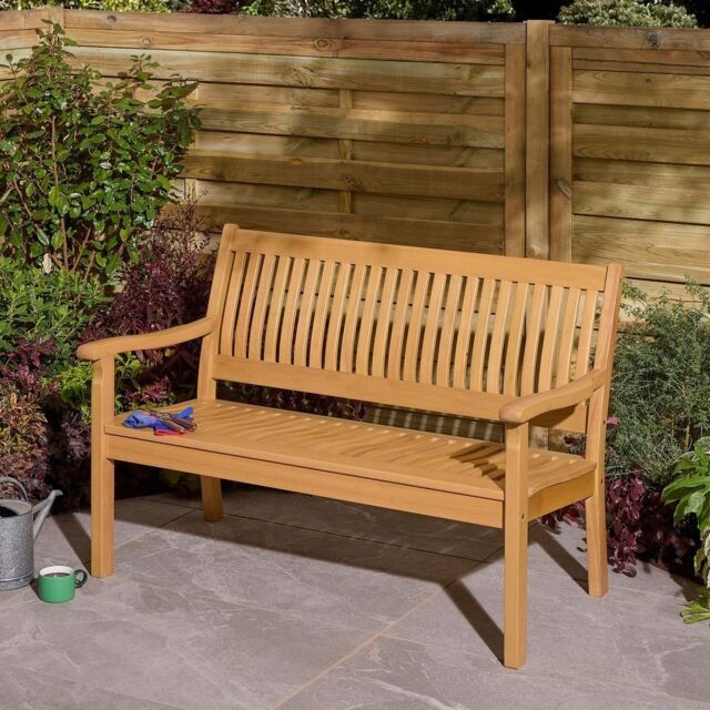 Rowlinsons 1.2m Farnham Bench - Timber - L72 x W124 x H87 cm in Brown - image 1