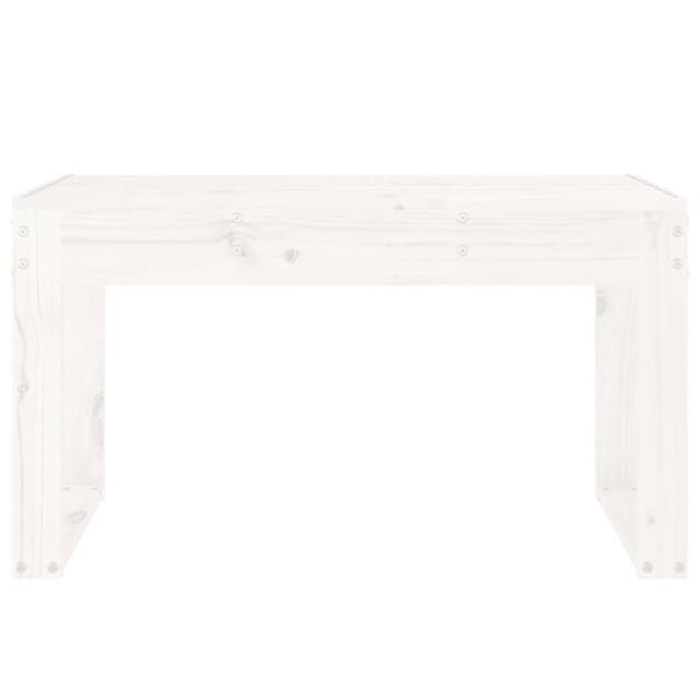 Berkfield Home Beautiful Garden Bench White 80x38x45 cm Solid Wood Pine - Size: 80 x 38 x 45 cm - image 1