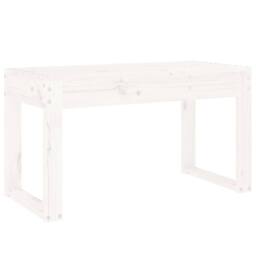 Berkfield Home Beautiful Garden Bench White 80x38x45 cm Solid Wood Pine - Size: 80 x 38 x 45 cm - thumbnail 3