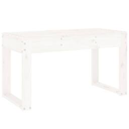 Berkfield Home Beautiful Garden Bench White 80x38x45 cm Solid Wood Pine - Size: 80 x 38 x 45 cm - thumbnail 5