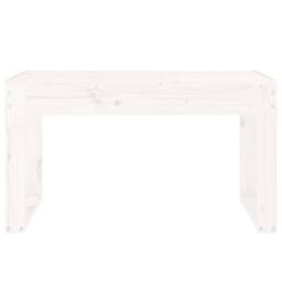 Berkfield Home Beautiful Garden Bench White 80x38x45 cm Solid Wood Pine - Size: 80 x 38 x 45 cm