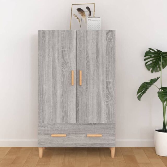 Berkfield Home Highboard Grey Sonoma 70x31x115 cm Engineered Wood - Size: 70 x 31 x 115 cm - image 1