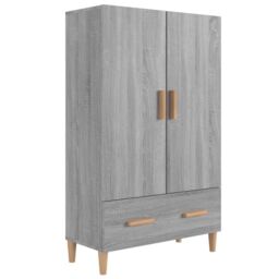 Berkfield Home Highboard Grey Sonoma 70x31x115 cm Engineered Wood - Size: 70 x 31 x 115 cm - thumbnail 2