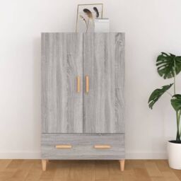 Berkfield Home Highboard Grey Sonoma 70x31x115 cm Engineered Wood - Size: 70 x 31 x 115 cm - thumbnail 1