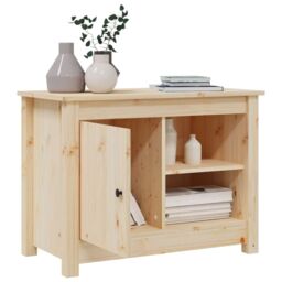 Berkfield Home TV Cabinet 70x36.5x52 cm Solid Wood Pine in Brown - thumbnail 5