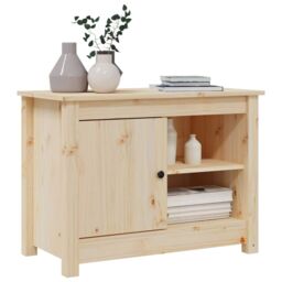 Berkfield Home TV Cabinet 70x36.5x52 cm Solid Wood Pine in Brown - thumbnail 4