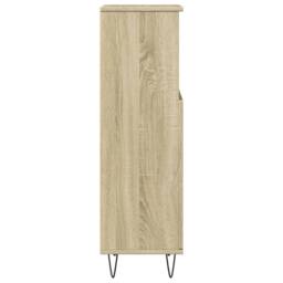 Berkfield Home Practical Bathroom Cabinet Sonoma Oak 30x30x100 cm Engineered Wood in Light Brown - Size: 30 x 30 x 100 cm - thumbnail 5