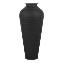 Lemon Pavilion Furniture and Decor Hammered Vase with Lid - Metal - L20 x W20 x H41 cm - Black - thumbnail 3