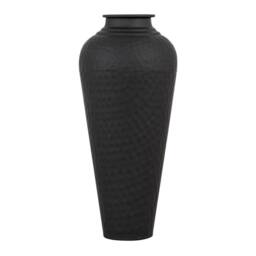 Lemon Pavilion Furniture and Decor Hammered Vase with Lid - Metal - L20 x W20 x H41 cm - Black - thumbnail 4