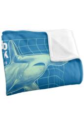 Warner Brothers Shark Week Television Series 152x127 cm Shark Info Grid Throw Blanket - thumbnail 3
