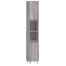 Berkfield Home 3 Piece Bathroom Cabinet Set Grey Sonoma Engineered Wood - thumbnail 7