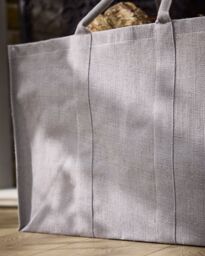 Dibor Traditional French Grey Fireplace Firewood Log Storage Jute Bag H40 x W60cm - thumbnail 3