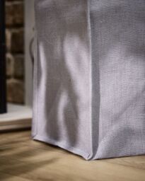 Dibor Traditional French Grey Fireplace Firewood Log Storage Jute Bag H40 x W60cm - thumbnail 4