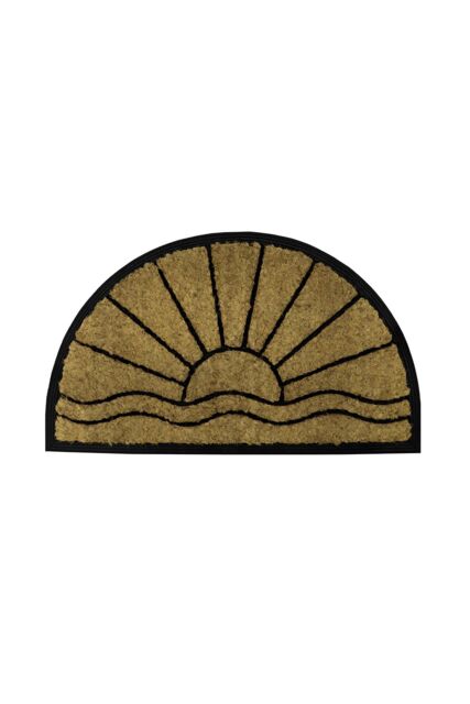 JVL Comfort Halfmoon Coir Tuffscrape 40x70cm Sunset in Natural - Size: 40 cm x 70 cm - image 1
