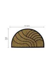 JVL Comfort Halfmoon Coir Tuffscrape 40x70cm Sunset in Natural - Size: 40 cm x 70 cm - thumbnail 5